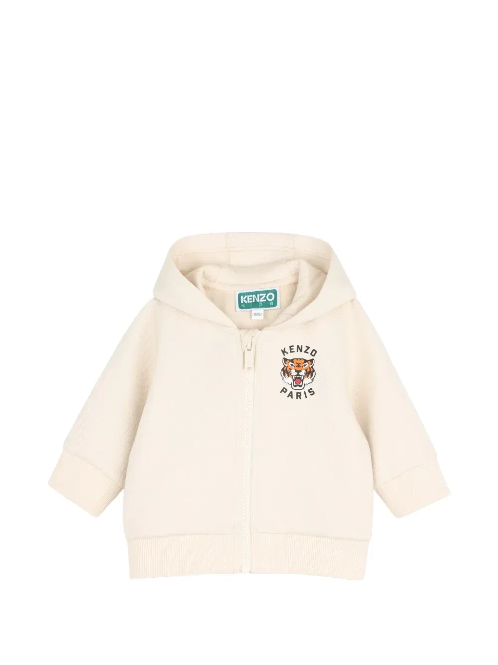 Комплект Tiger из худи и шортов Kenzo Kids, бежевый — фото 3