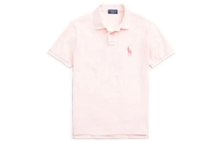 Поло для мужчин с воротником, прямого кроя, Pink, Polo Ralph Lauren