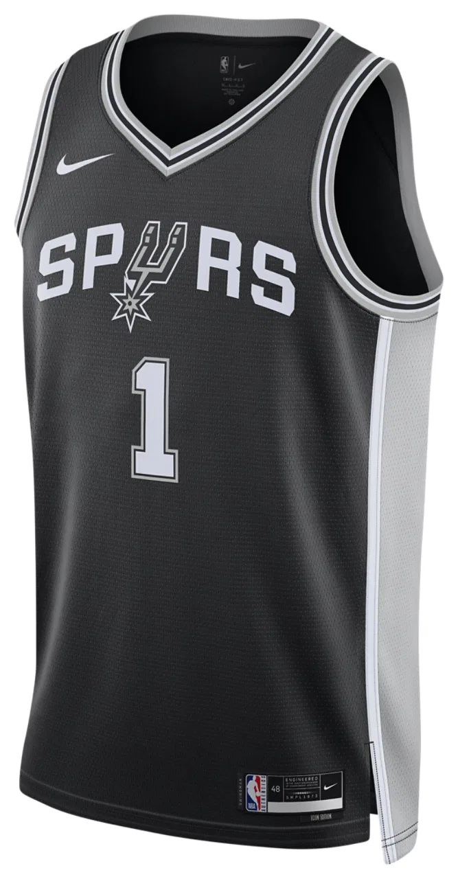 Мужская баскетбольная джерси Dri-FIT Swingman San Antonio Spurs Nike, черный/белый