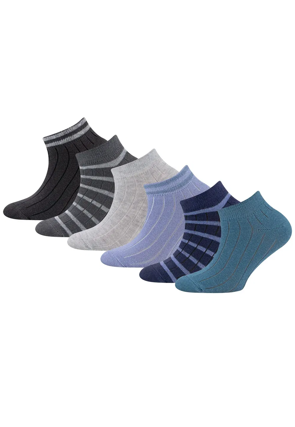 Sneaker Socken 6er Pack Ringel/Rippe - носки Ewers, Bunt