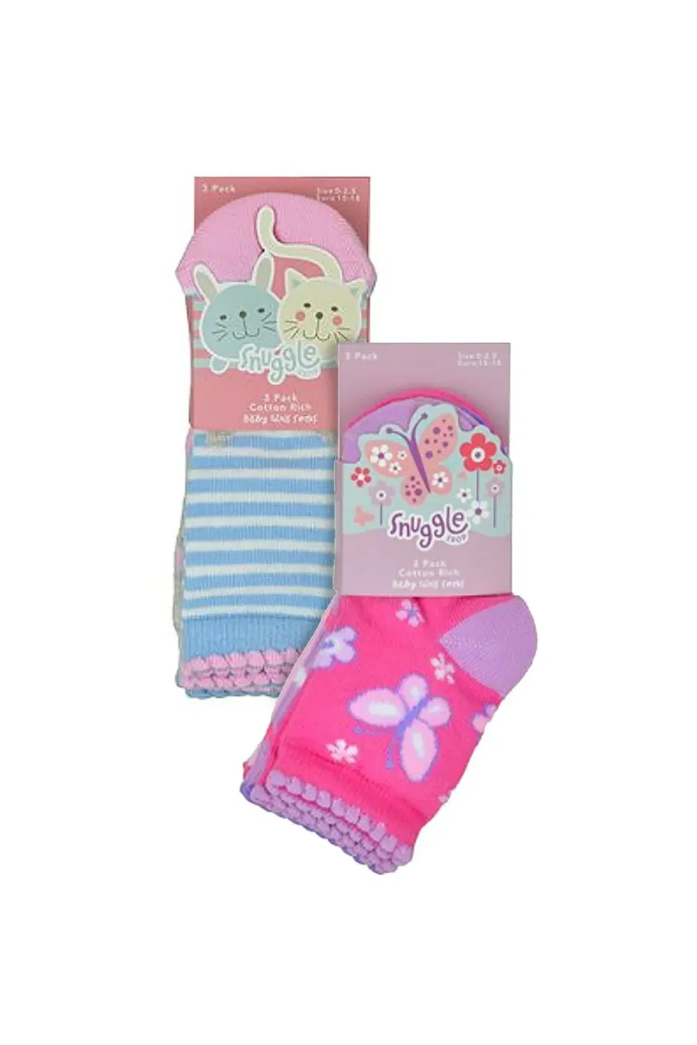 Детские хлопковые носки с принтом 6 пар Butterfly & Animal Sock Snob, Multi — фото 2