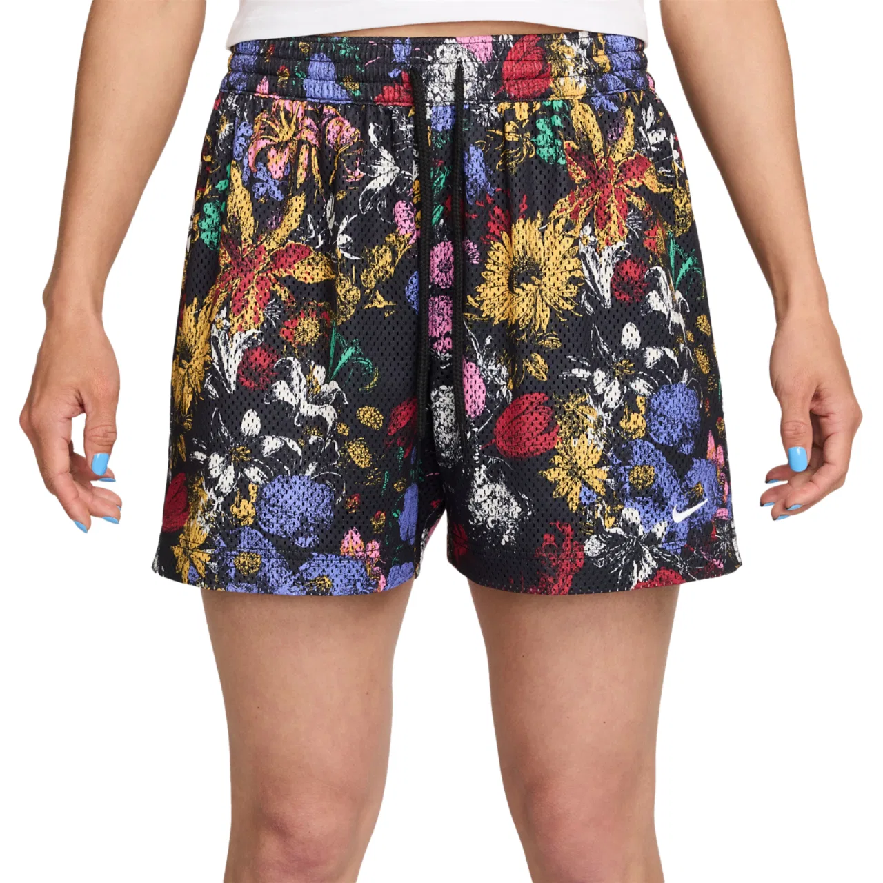 Женские шорты для бега Dri-FIT Essential Seasonal 4" AOP Nike, черный/белый