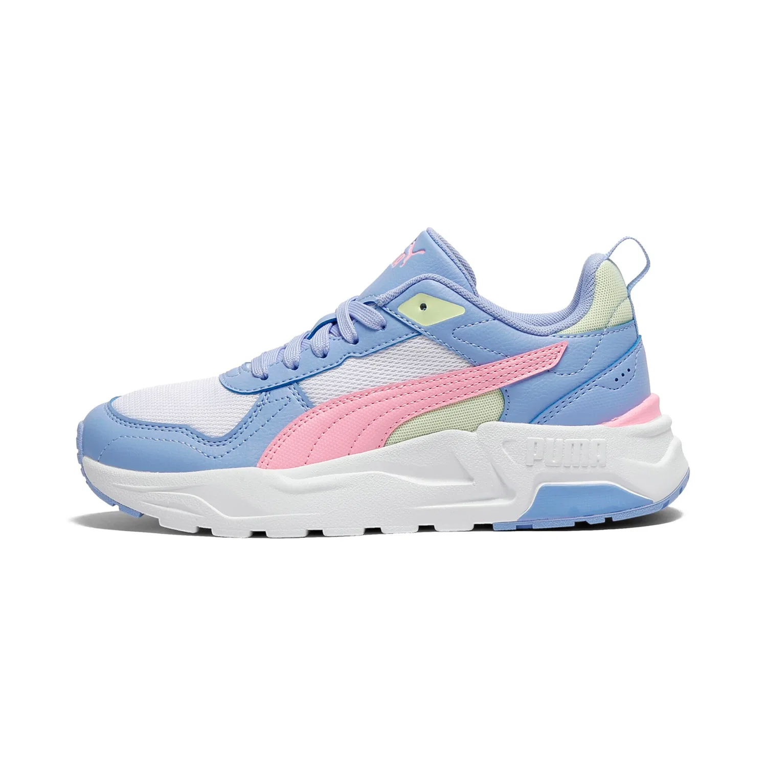Детские кроссовки для активного отдыха TRINITY 2 LT JR PUMA, White/Pink Shimmer/Intense Lavender — фото 2