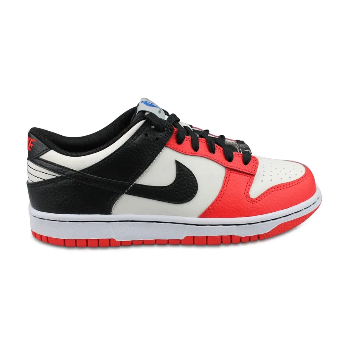 Детские кроссовки с принтом Dunk Low Gs NIKE, White Laser Fuchsia