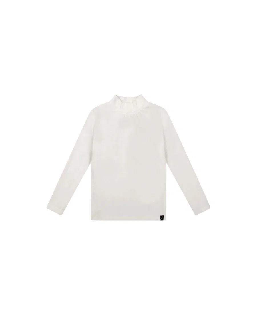 Водолазка из рибаны с имитацией горловины, с длинным рукавом Deux par Deux, Off-White
