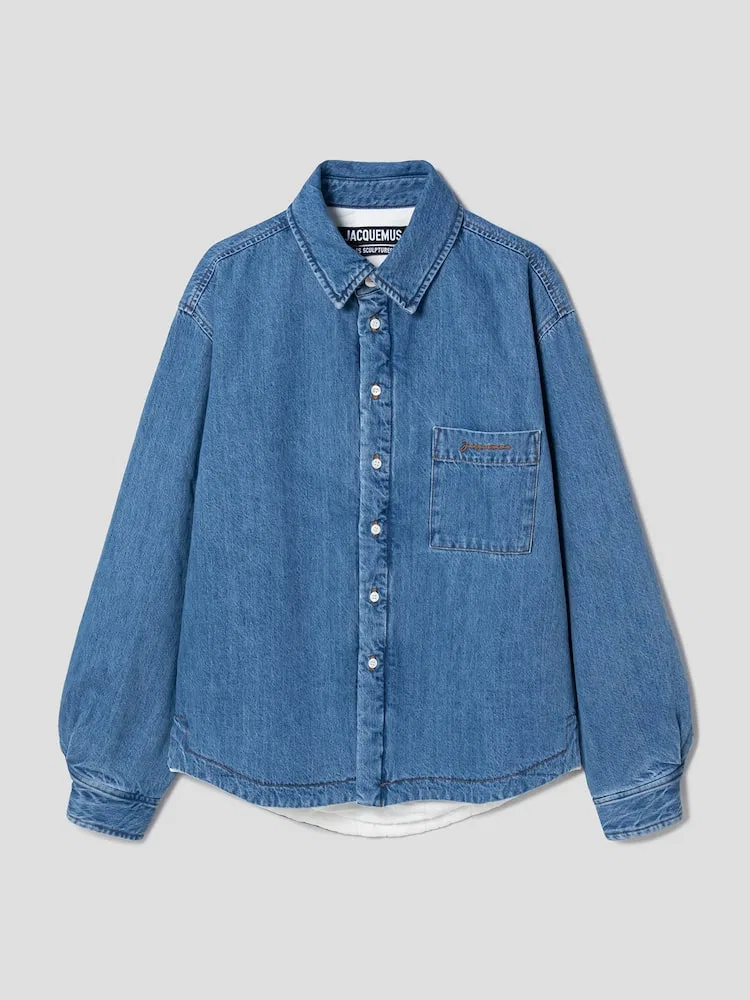 Джинсовая рубашка с утеплителем, Oversize, La Chemise Boulanger JACQUEMUS, Blue