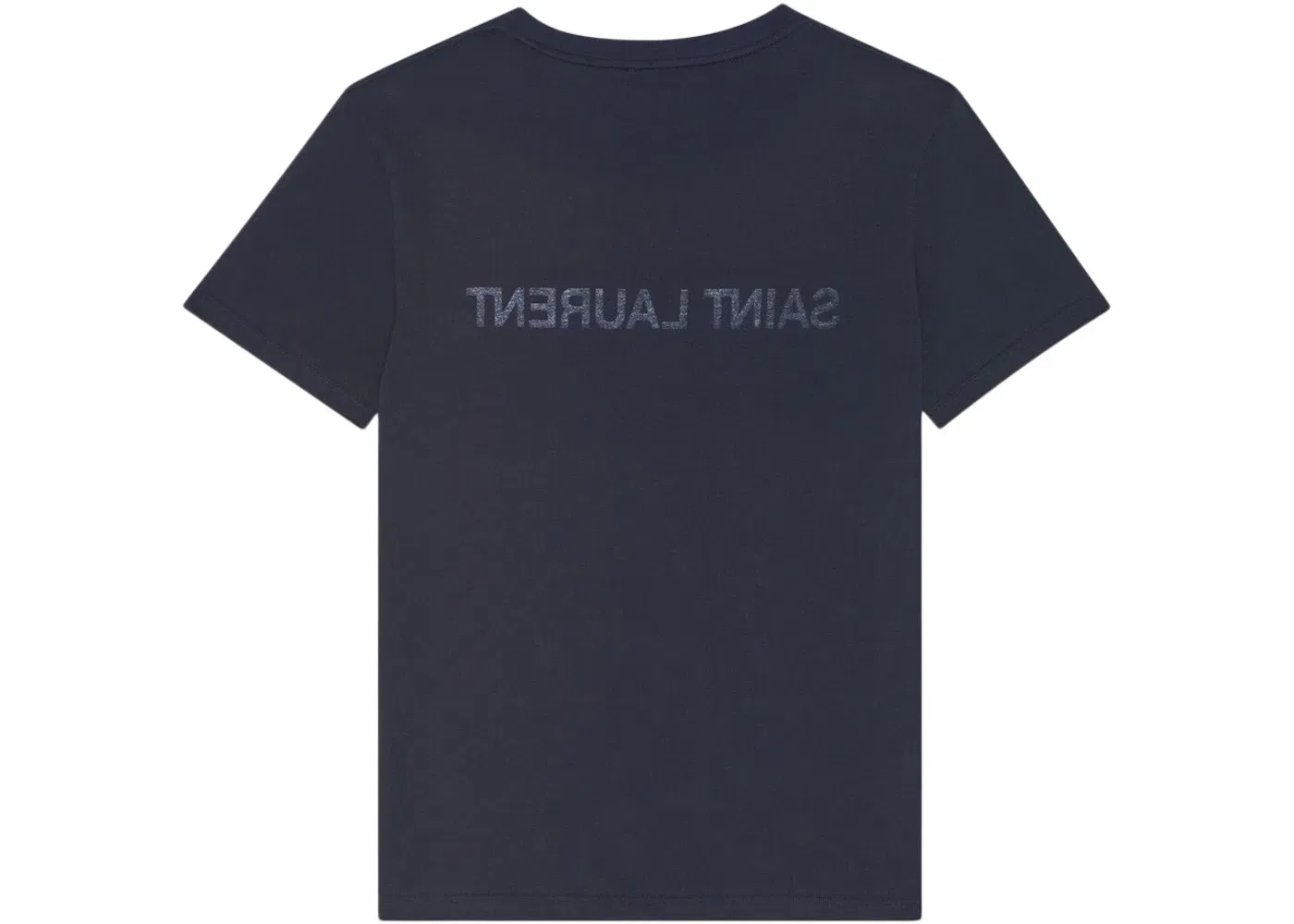 Мужская футболка с принтом Reverse Logo Saint Laurent, Navy — фото 2