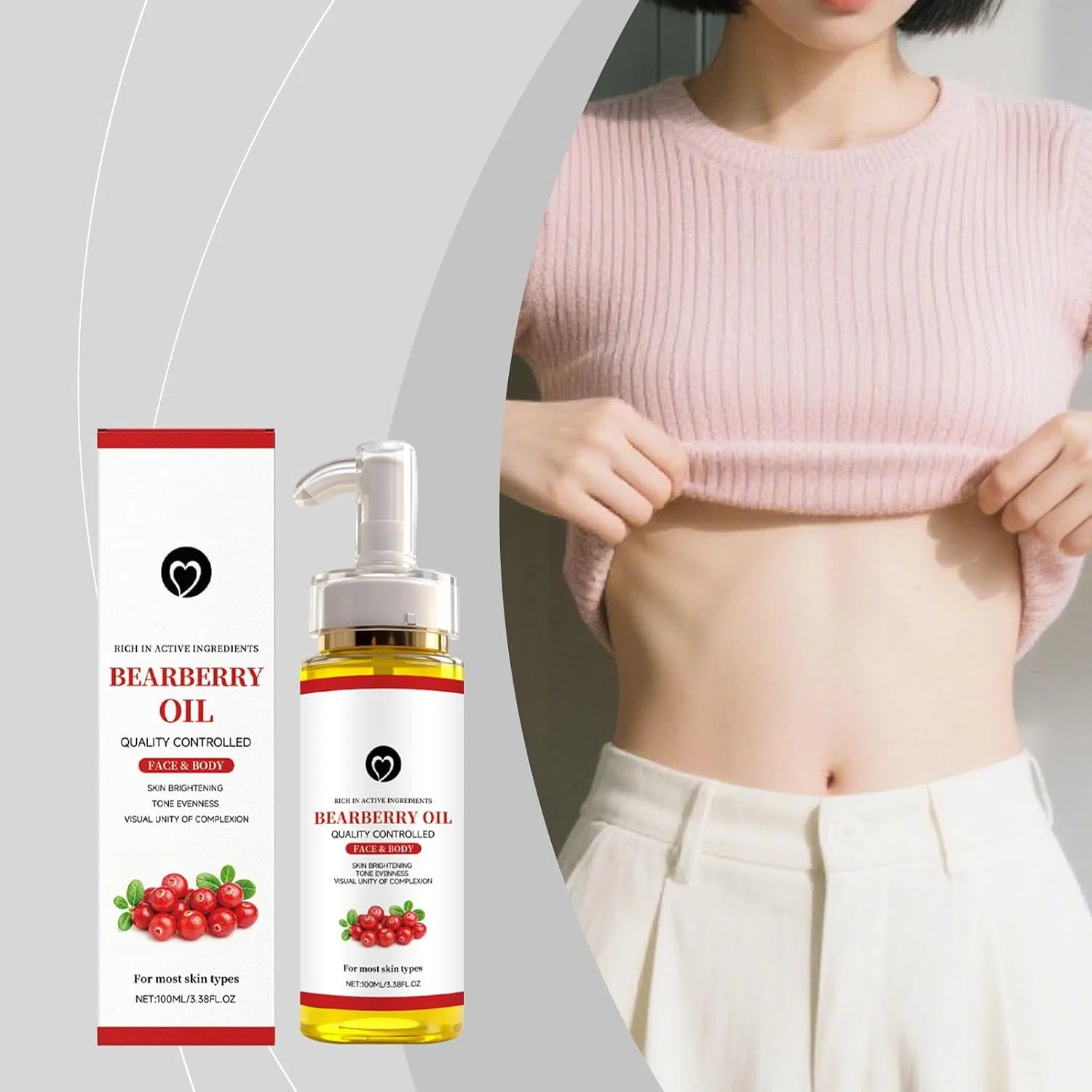 Осветляющее масло для тела Bearberry Whitening Body Oil, 2 шт Generic — фото 2