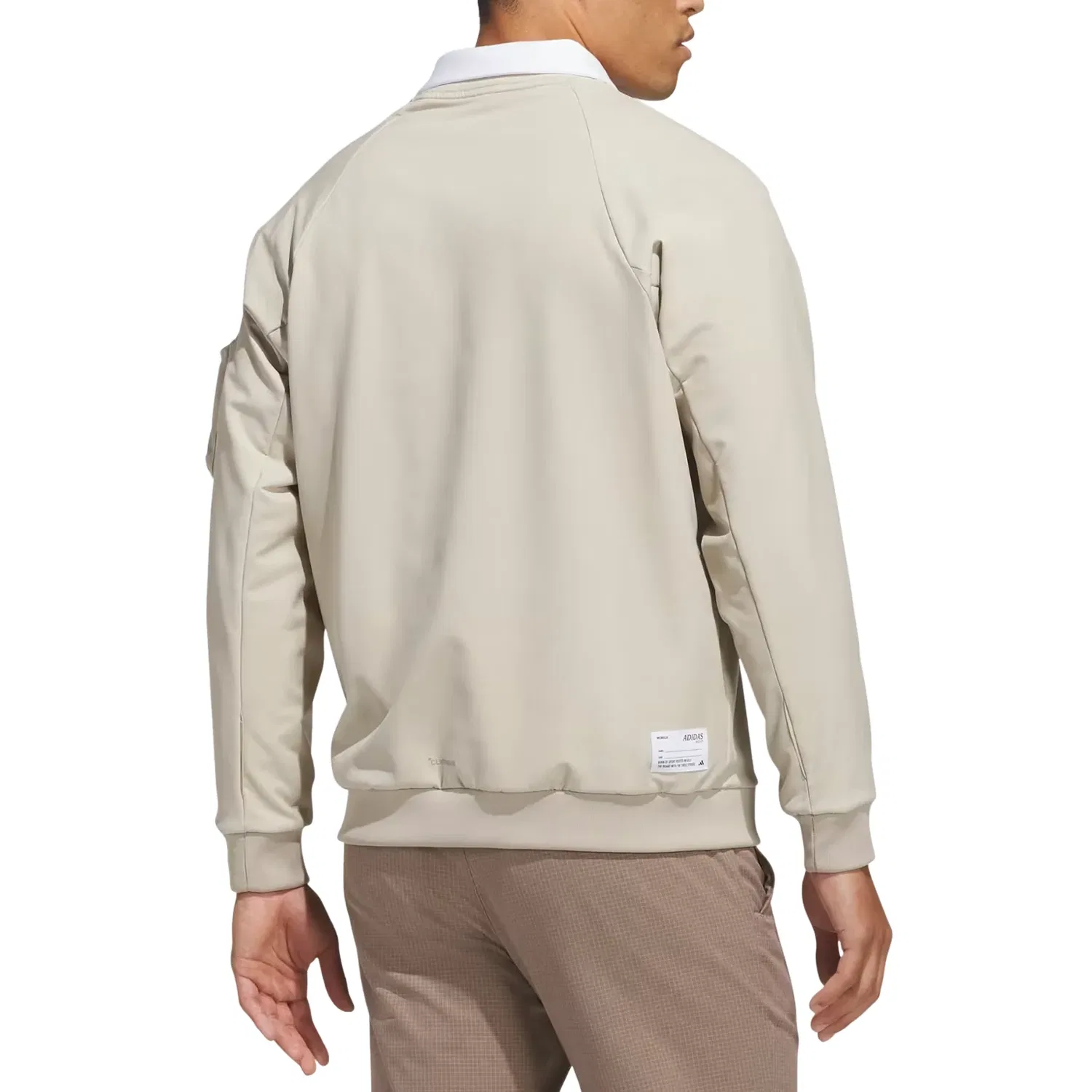 Мужская футболка Climawarm Brushed Sweatshirt Asia Sizing 'Khaki' adidas, хаки — фото 2