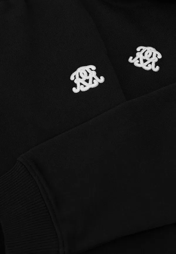 Комплект из худи и штанов хлопковый Murlin monogram joggers set Reiss Black, черный — фото 4