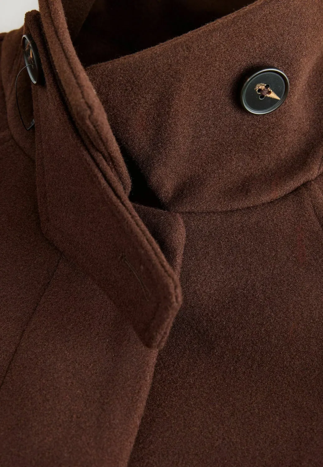 Укороченный крой - пальто без подкладки с поясом - классическое пальто Next, Chocolate Brown — фото 2