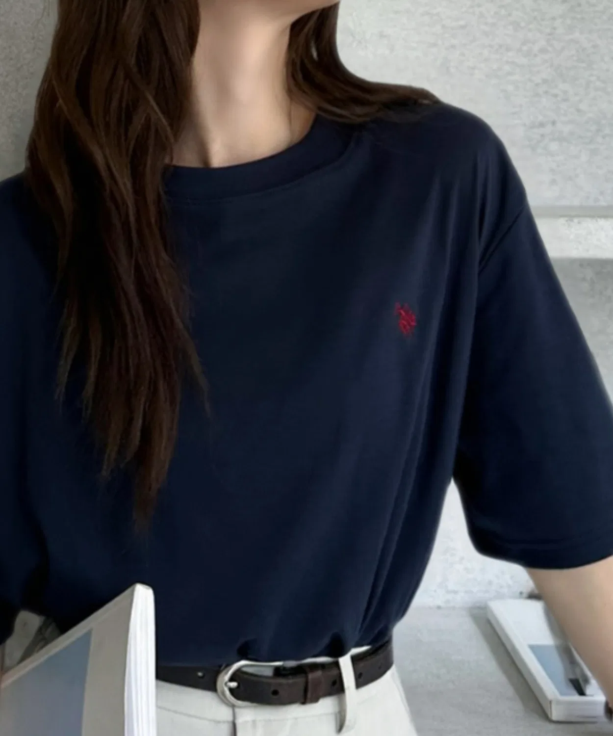 Мужская футболка с коротким рукавом с брендовой вышивкой U.S. POLO ASSN., Navy — фото 2
