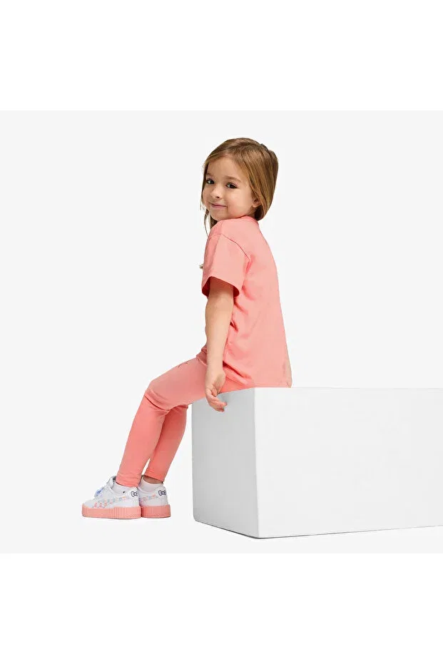 Детская футболка для девочек с принтом Puma, Pink — фото 2