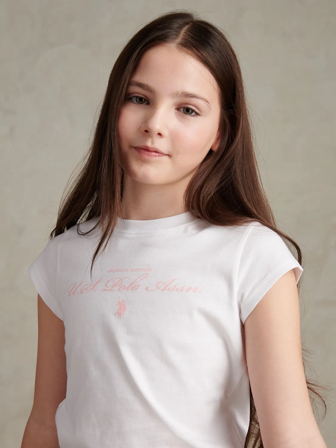 Футболка с кап-рукавом, логотип U.S. Polo Assn, белый — фото 2