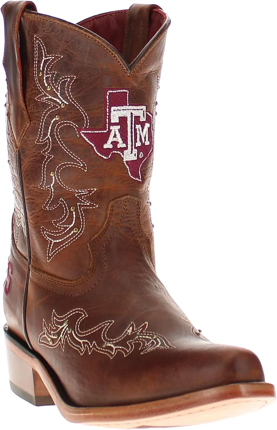 Детские ботинки для девочек из натуральной кожи с мысом Amelia Vaccari, Texas A&m Aggies