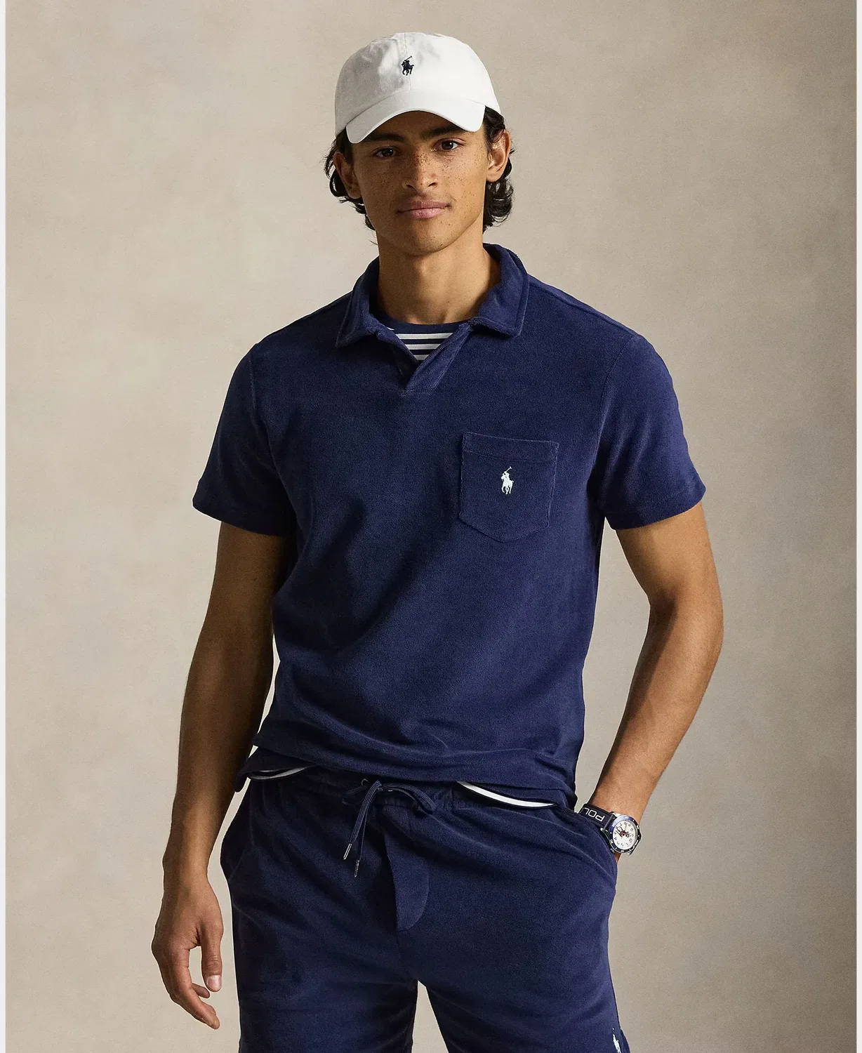 Мужское поло с нагрудным карманом Polo Ralph Lauren, Azul Marino
