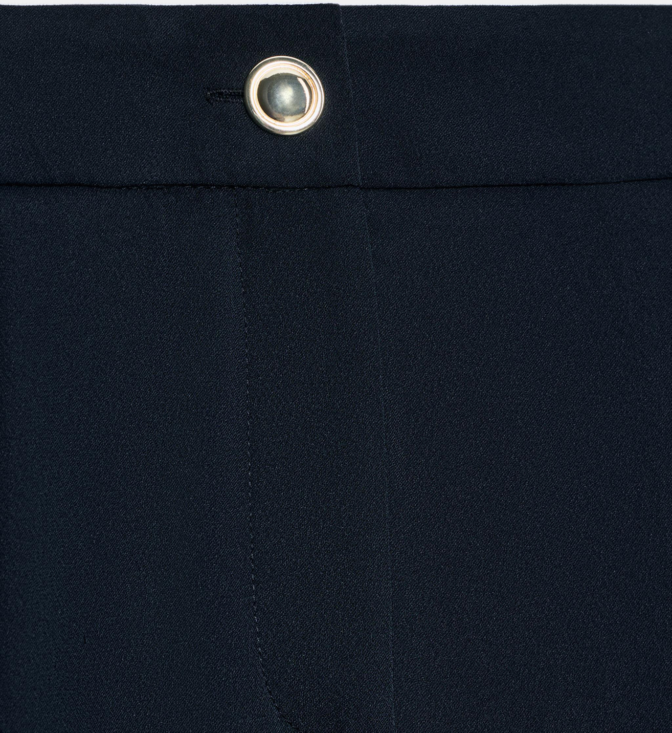 Брюки Zara Palazzo With Gold Button, темно-синий — фото 3