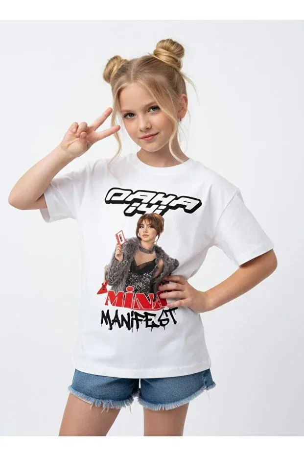 Детская футболка для девочек хлопковая Manifest mina girl's t-shirt Seabubbles, White