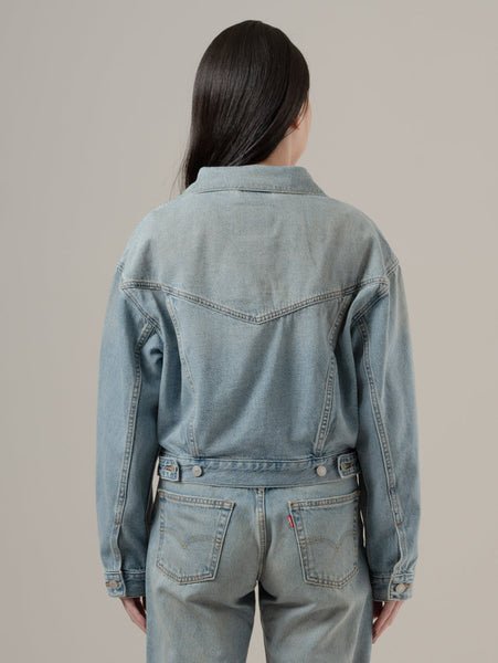 Укороченная куртка дальнобойщика 90-х Levi's, Medium Indigo - Worn In — фото 3