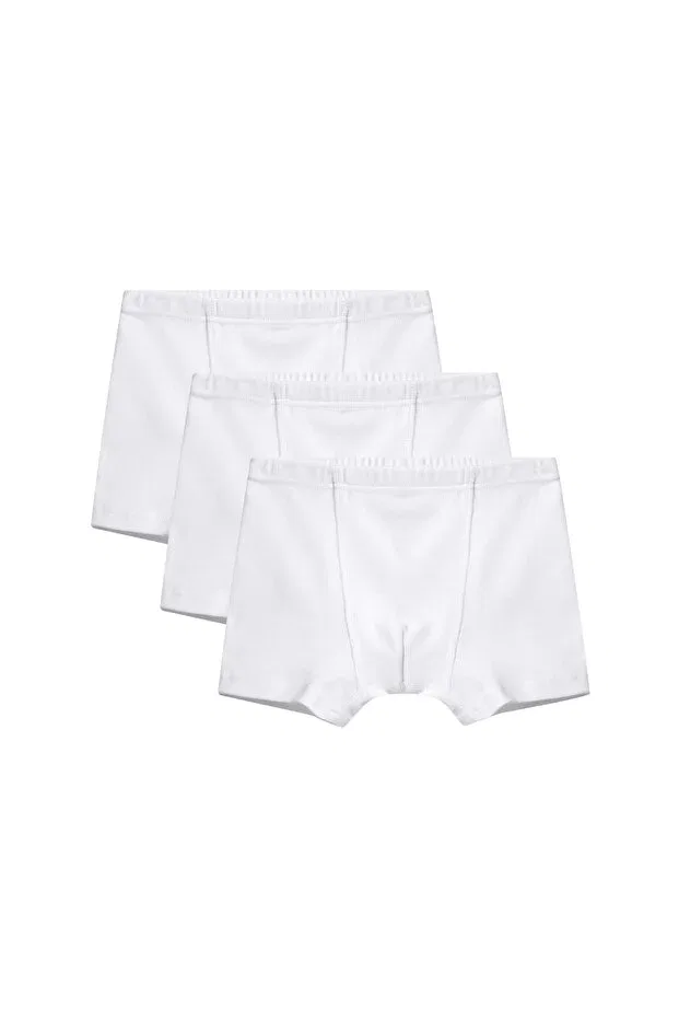 Детские боксеры для мальчиков хлопковые комплект 3 шт Brix, White