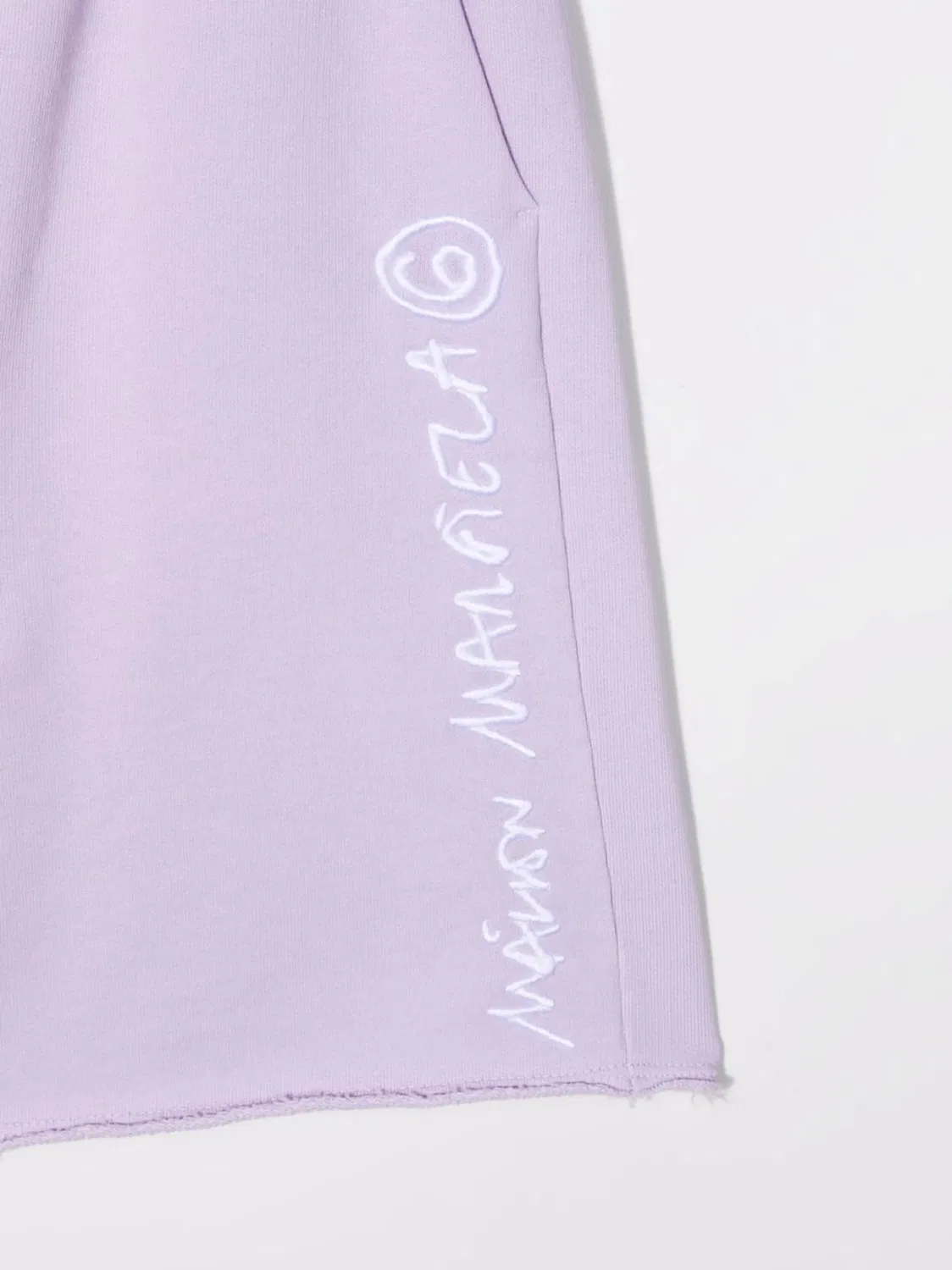 MM6 Maison Margiela Фиолетовые шорты с логотипом — фото 2