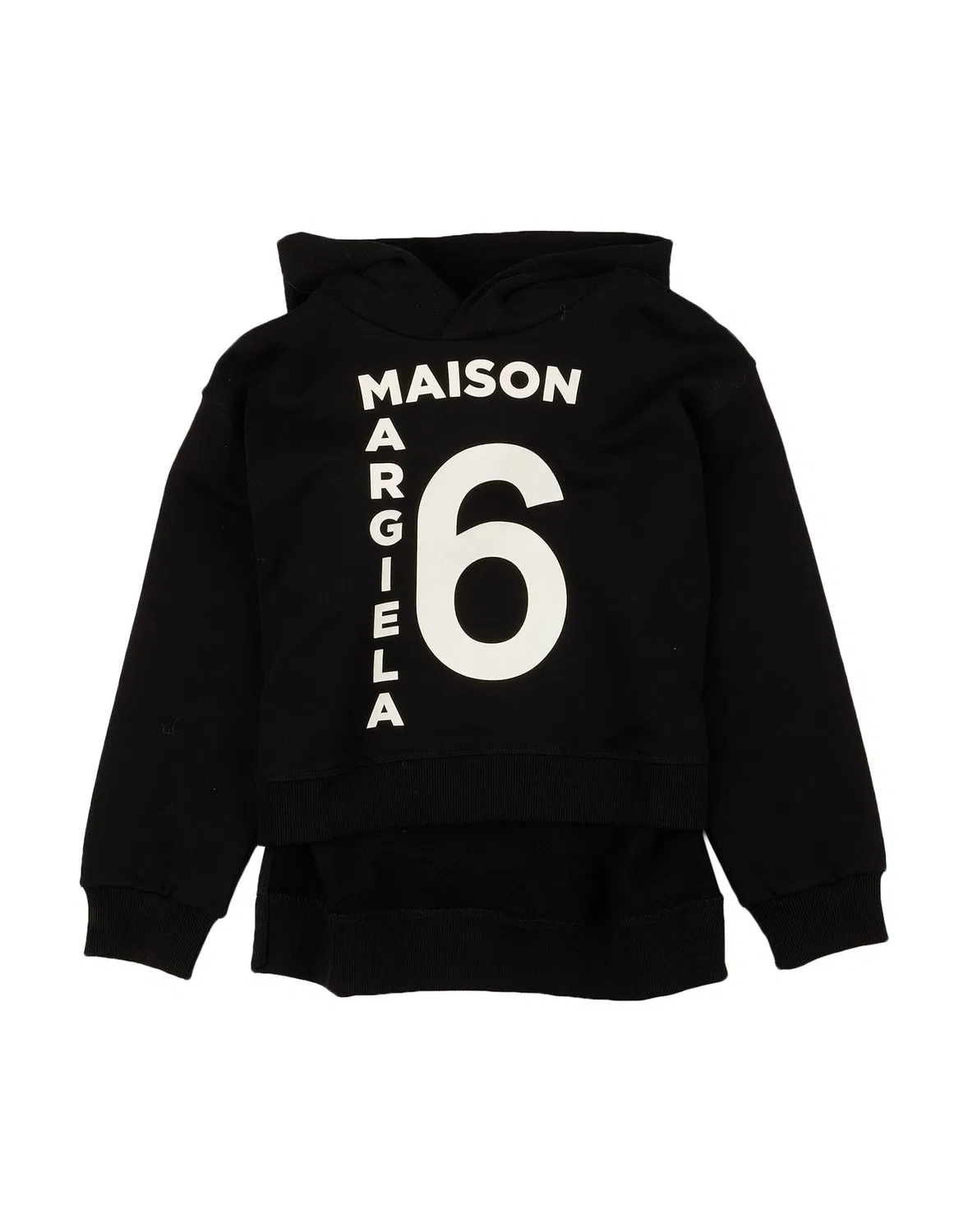 Детский свитшот для девочек с принтом MM6 Maison Margiela, черный