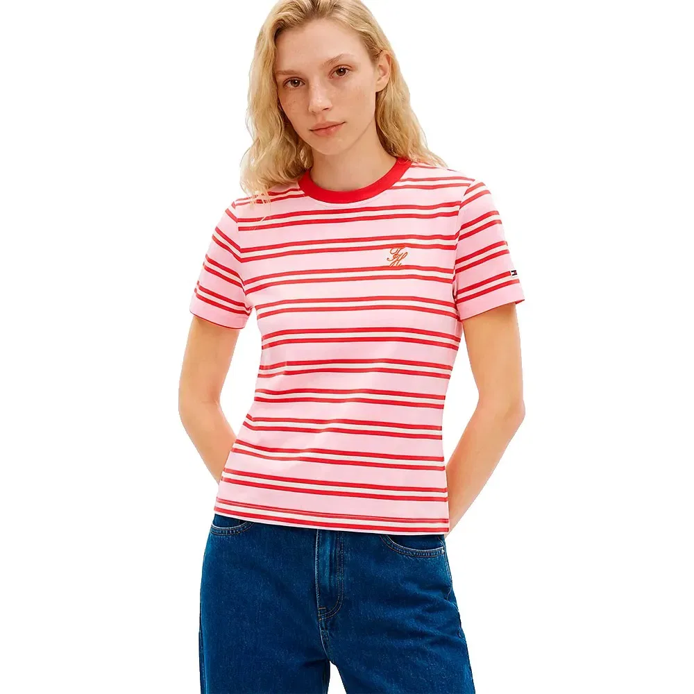 Футболка с коротким рукавом Tommy Hilfiger Script Regular Fit, розовый