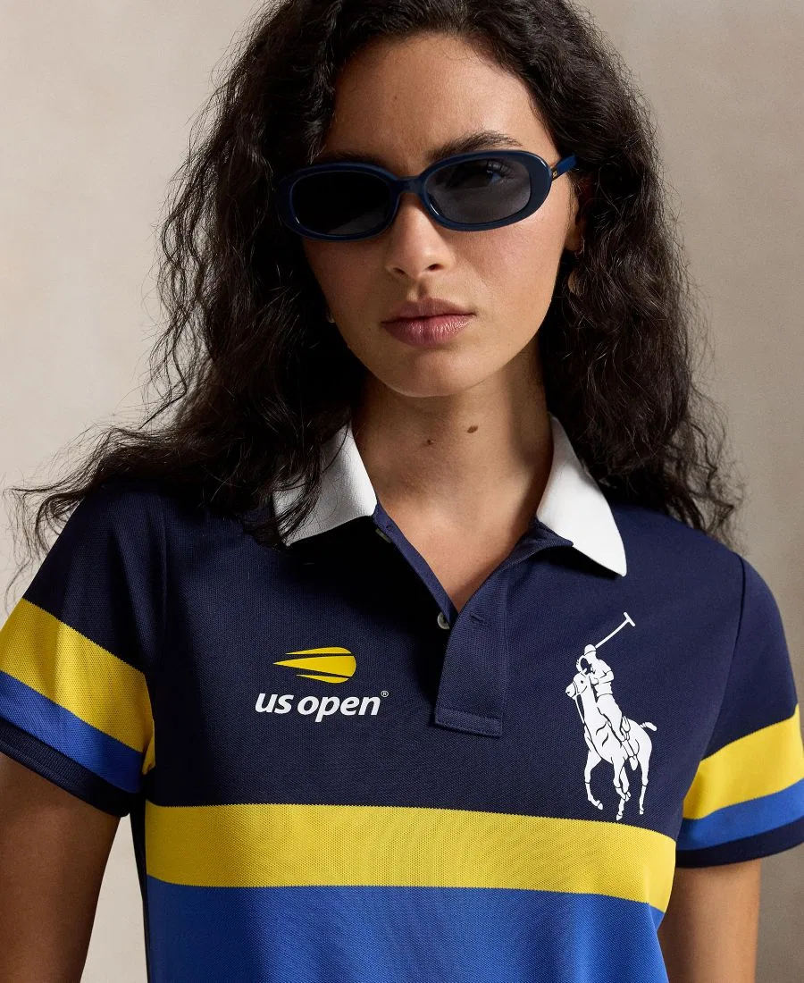 Женское поло с принтом US Open Ball Crew Polo Ralph Lauren, Refined Navy Multi — фото 4