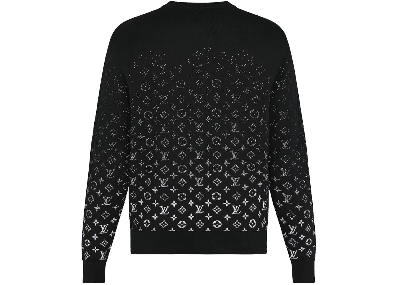 Мужской свитшот с градиентным принтом Crewneck Louis Vuitton, Black/White — фото 2