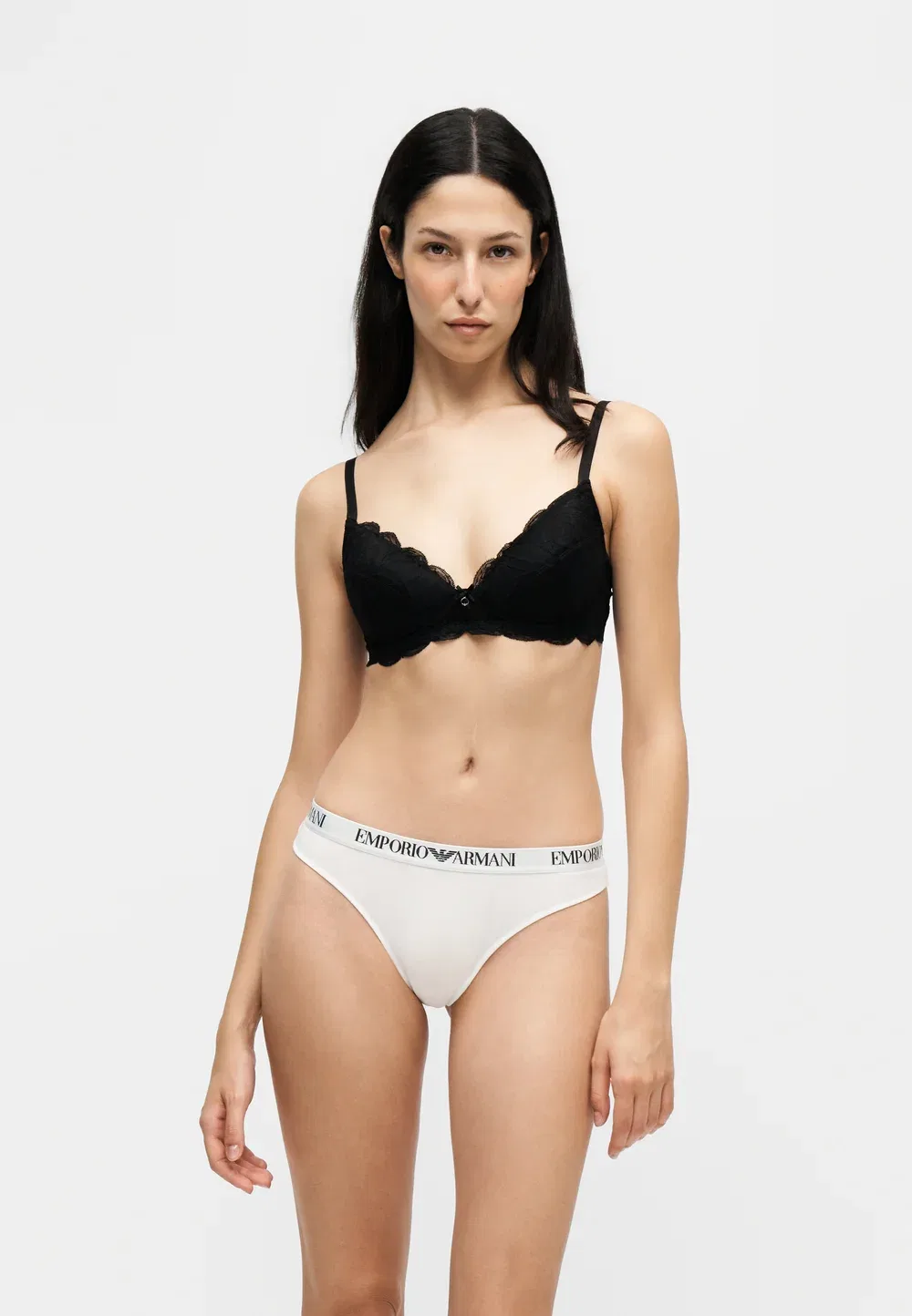 Reggiseno imbottito - бюстгальтер с треугольными чашечками Emporio Armani, Black