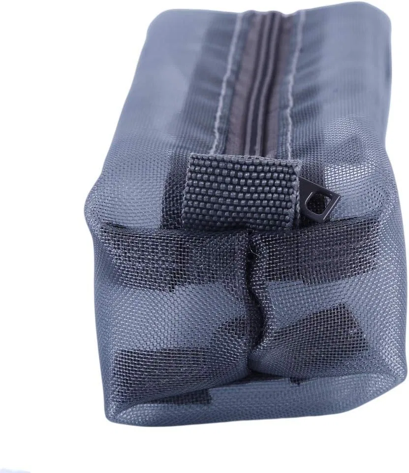 Косметичка из сетки на молнии, Generic, Grey — фото 3