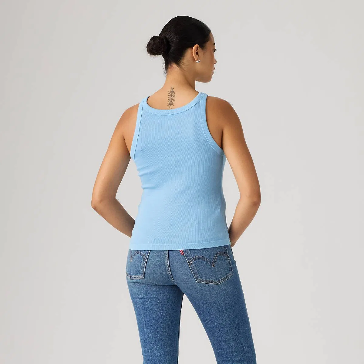 Базовая майка-борцовка Levi's, Garment Dye Alaskan Blue - Blue — фото 4