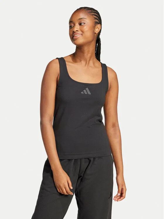 Топ slim fit All SZN Luxe Adidas, черный