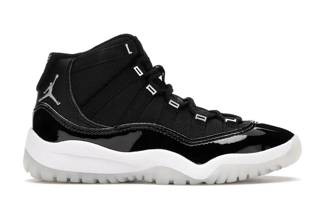 Детские кроссовки без шнуровки Jordan 11 Retro Jubilee PS Jordan, Black/Multi-Color-White-Multi-Color