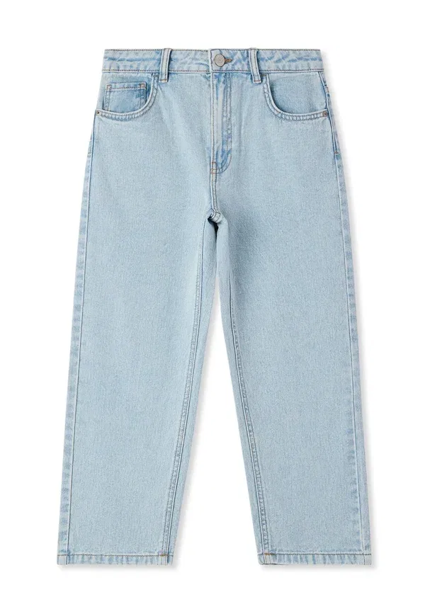 Брюки джинсовые из хлопка Straight leg jeans Terranova, Blu Denim Chiaro, синий — фото 4