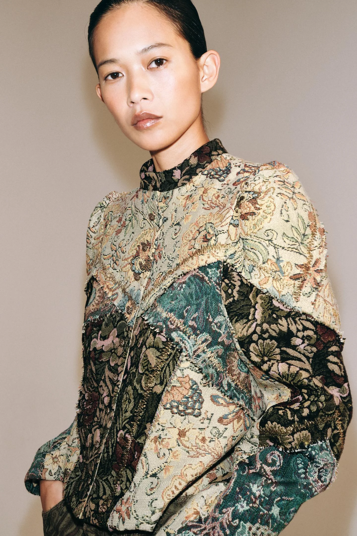 Кардиган Zara Jacquard ZW Collection, разноцветный — фото 4