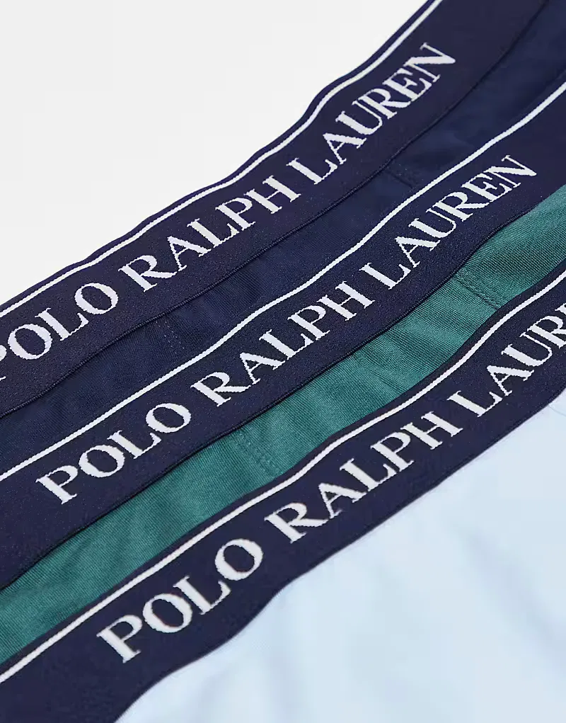 Боксеры-брифы с поясом с логотипом 3 шт Polo Ralph Lauren, мультиколор — фото 2