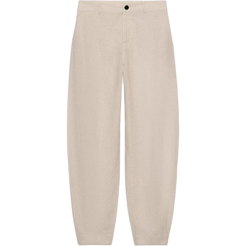 Женские брюки повседневные Light Beige ZARA, светло-бежевый