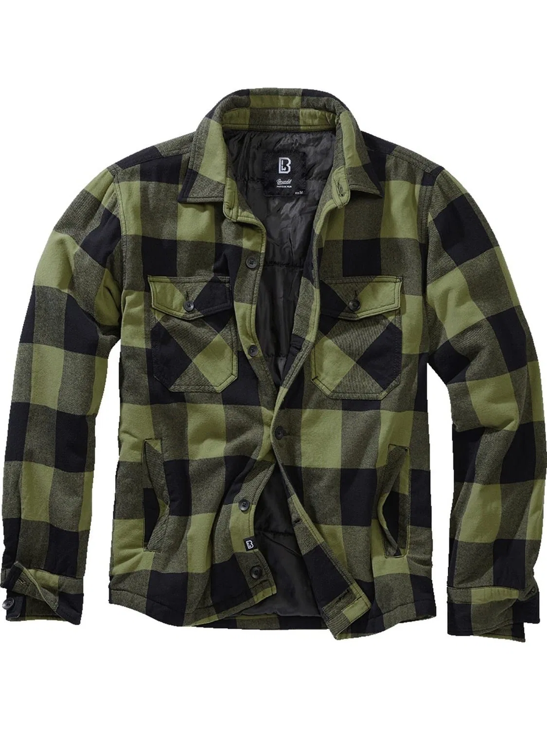 Куртка больших размеров Lumber Jacket Brandit, зеленый