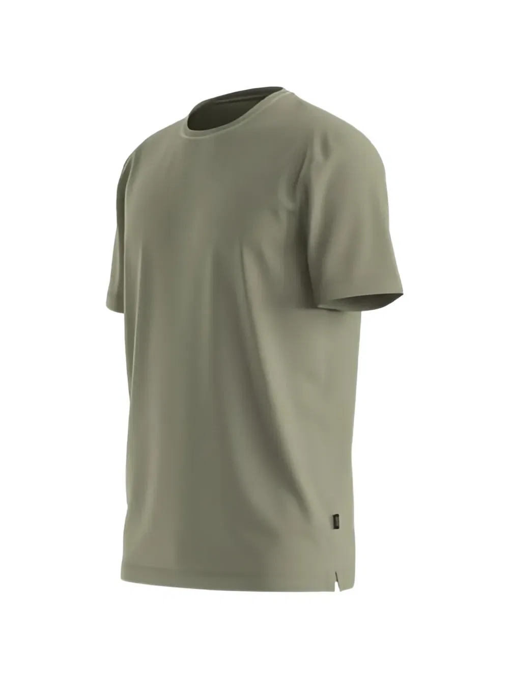 Футболка с круглым вырезом BOSS, цвет Khaki Green — фото 3