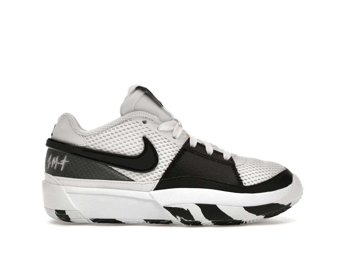 Детские кроссовки для мальчиков с принтом Nike Ja 1, White/White/Black