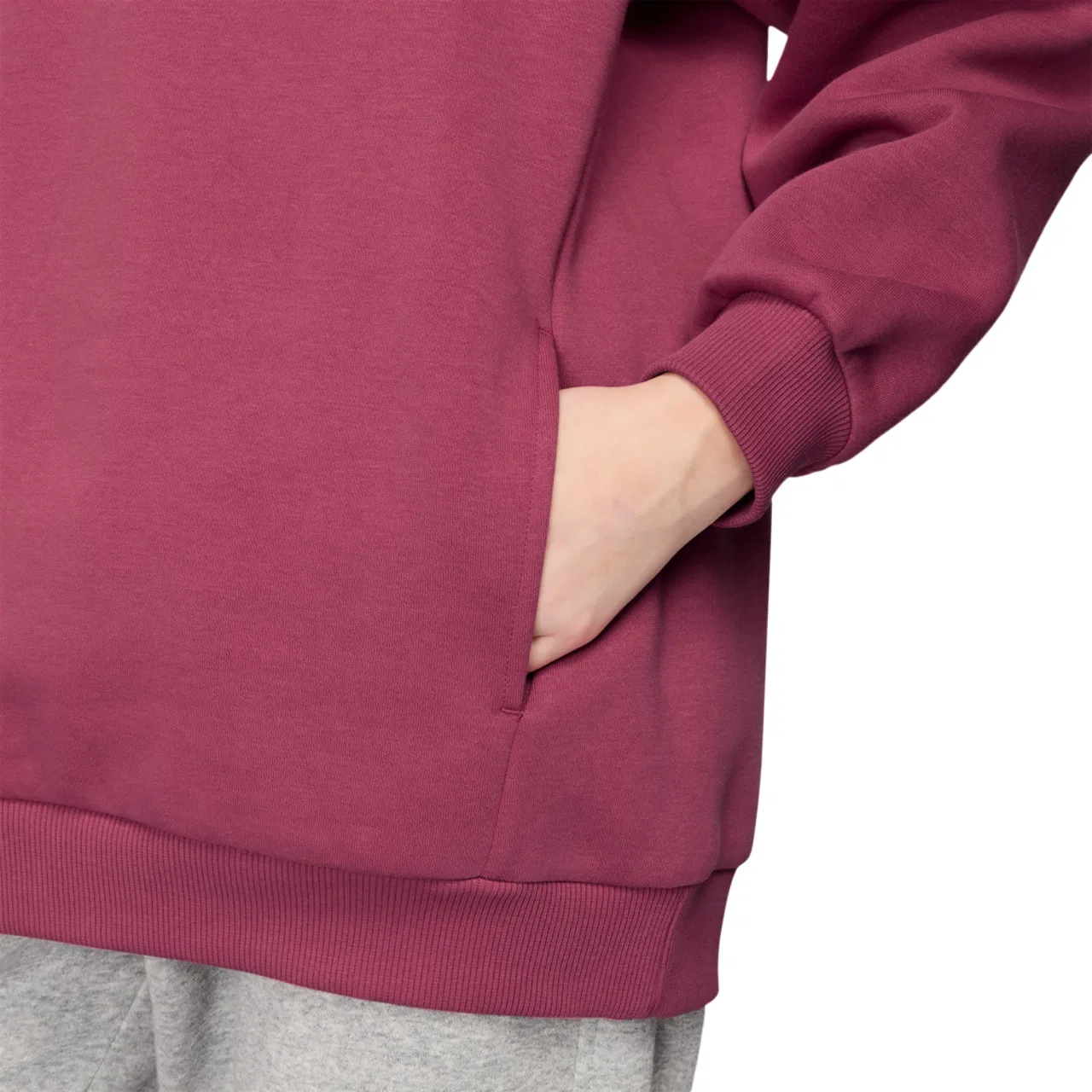 Худи для девочек Club Fleece Oversize Nike, золотистый/розовый — фото 4