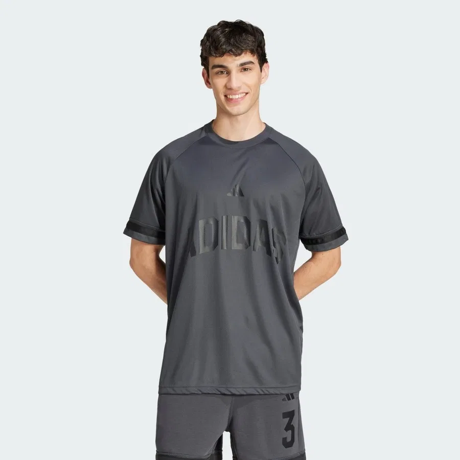 Футболка спортивная с принтом adidas Sportswear JD8097 Seasonal Essentials US Sport, Серый