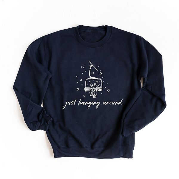 

Футболка с принтом Just hanging around ski lift Simply Sage Market, True Navy, Зеленый, Футболка с принтом Just hanging around ski lift Simply Sage Market, True Navy