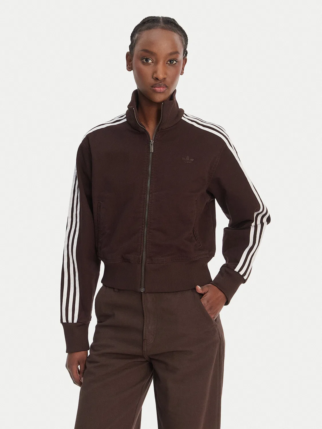 Женская толстовка стандартного кроя Firebird Adidas, коричневый