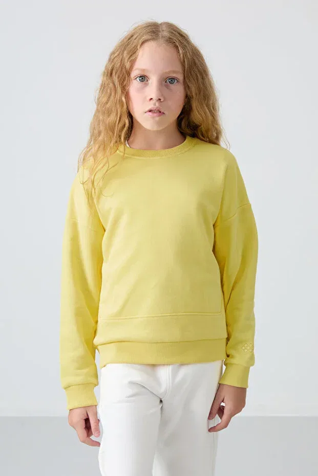 Детские свитшот для девочек с вышивкой Tommy Life, Yellow
