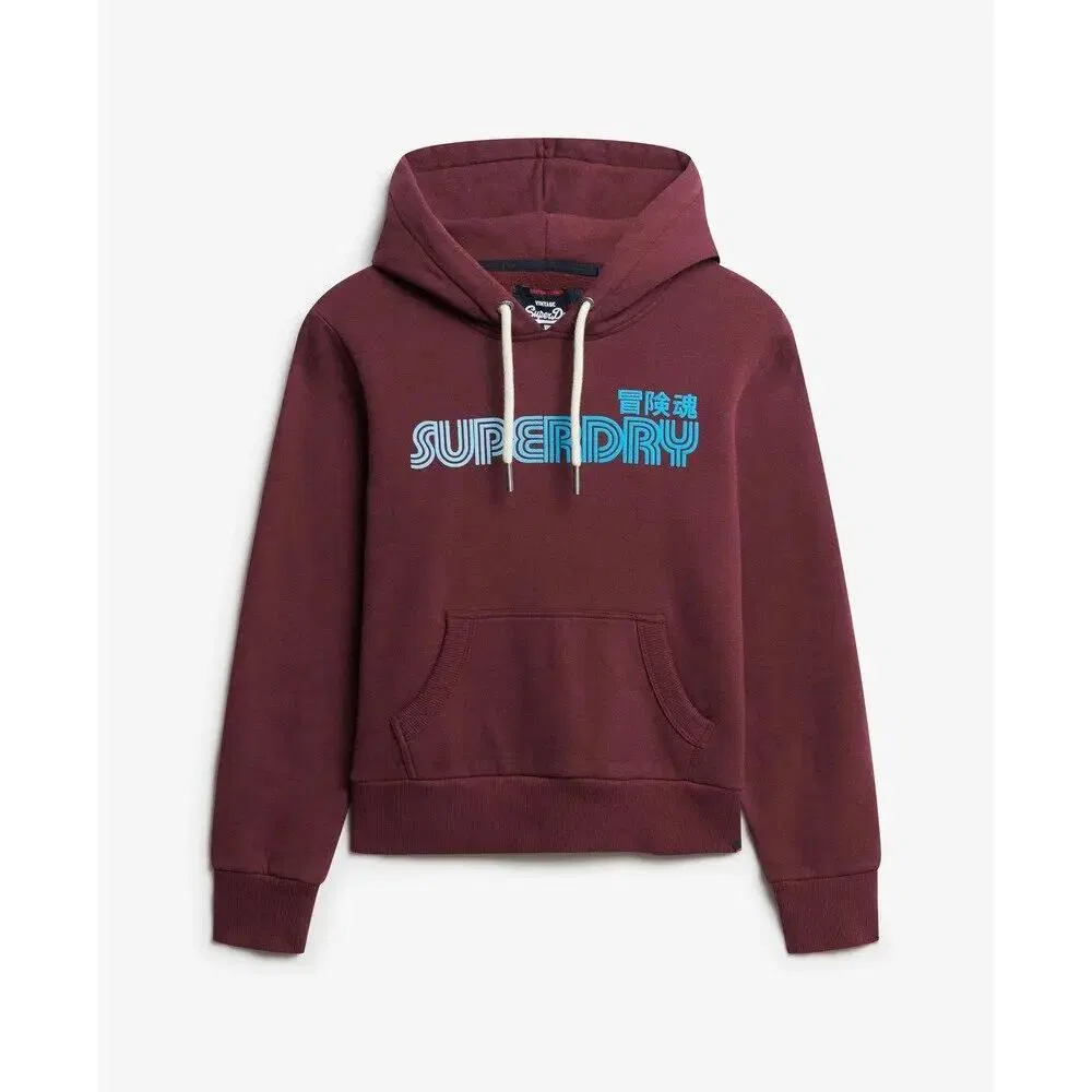 Женское худи с принтом Faded Core Superdry, Violett