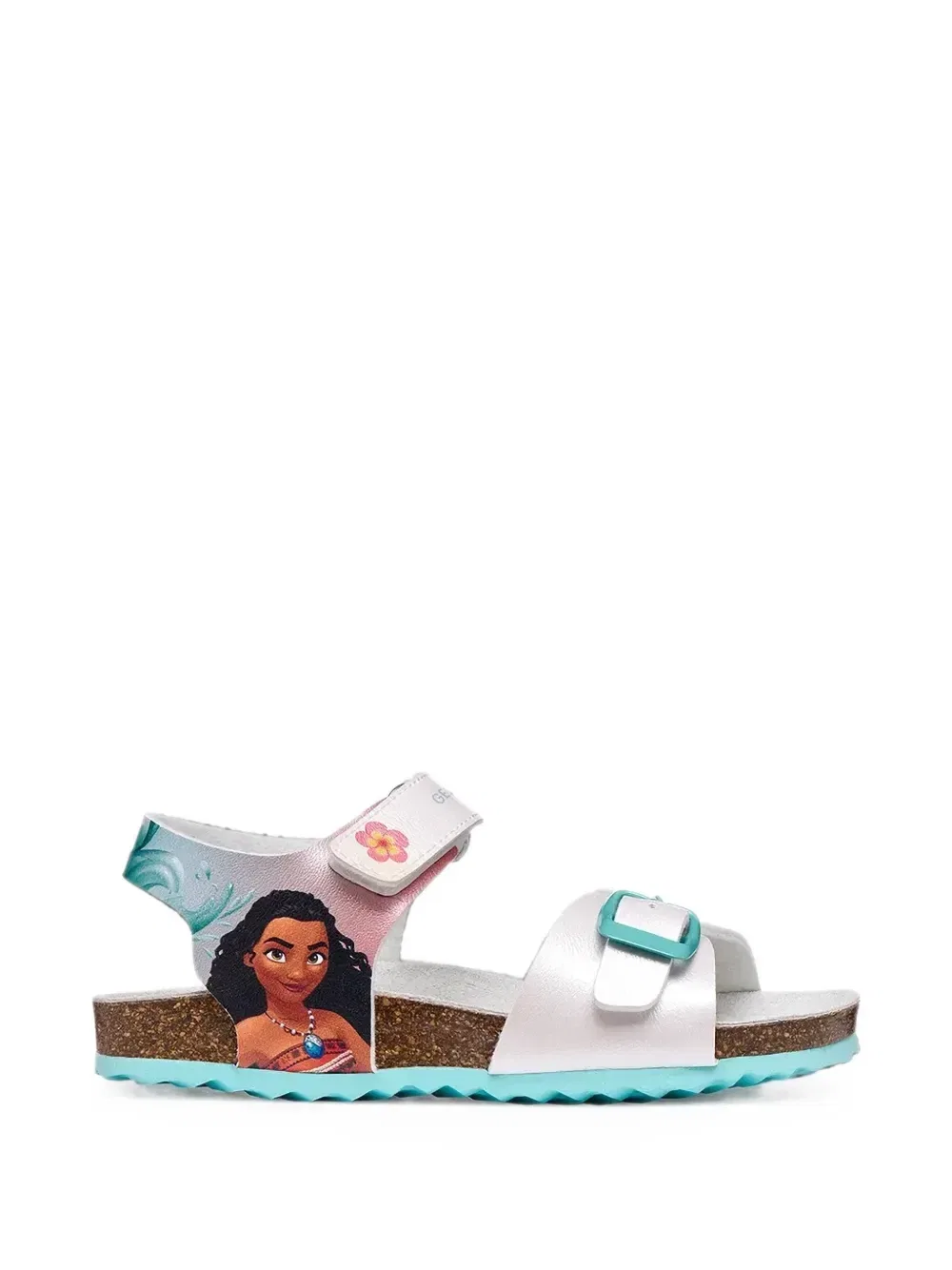 Сандалии X Disney Moana с застежкой-пряжкой Geox Kids, белый — фото 2