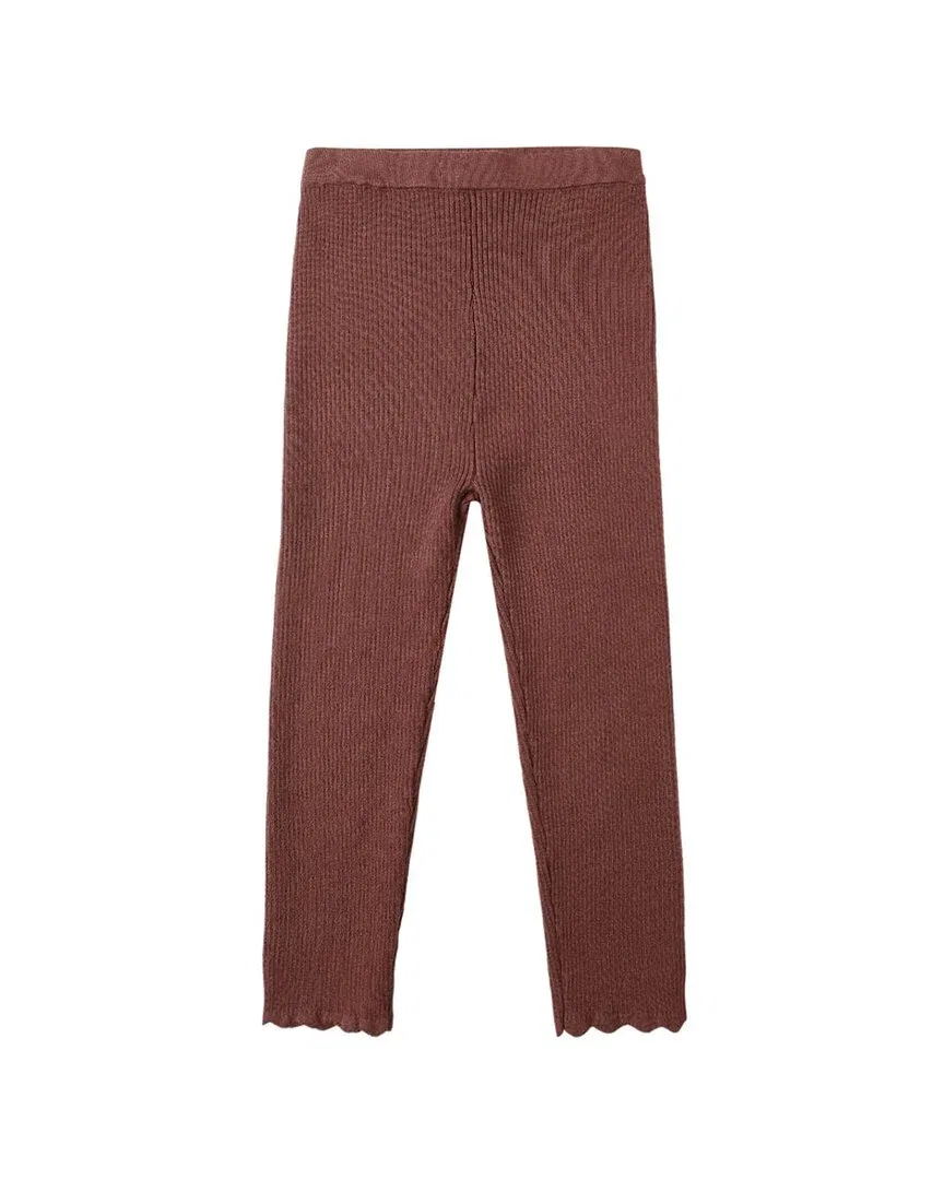 Детские леггинсы с волнистым краем Rylee + Cru, Burgundy