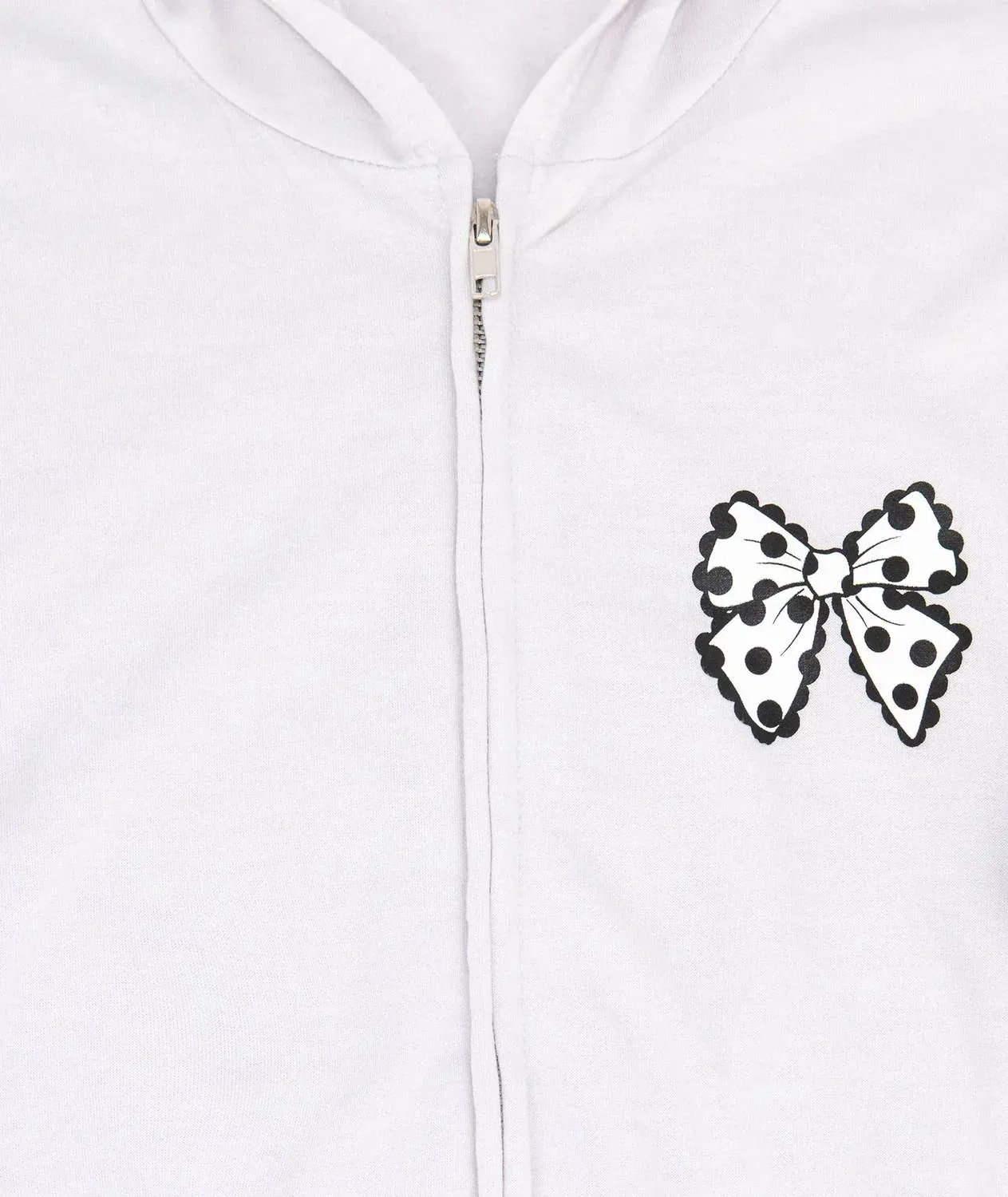 Детское худи для девочек на молнии с бантом и принтом Polka Dot Bow Zip Hoodie Firehouse, Clay — фото 2